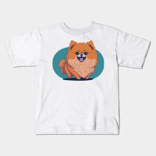 Pomeranian Portrait Kids T-Shirt